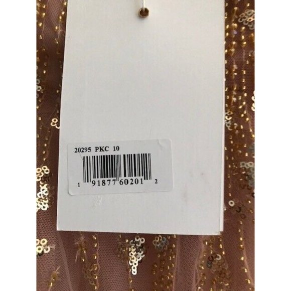 NWT $798 MAC DUGGAL EMBELLISHED V NECK LONG SLEEVE A LINE GOWN STYLE 20295 SZ 10 - Picture 8 of 8